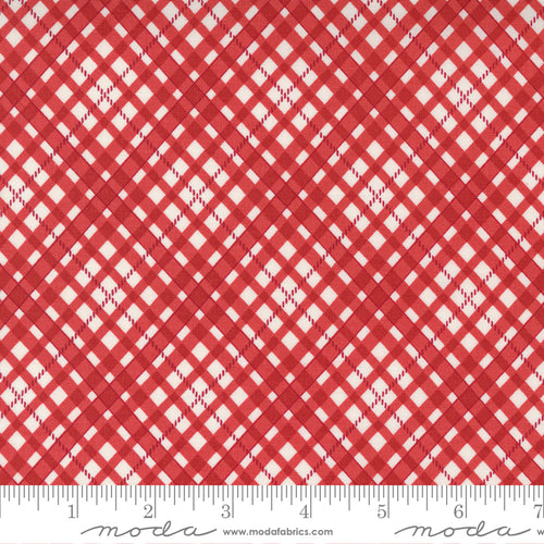 Belle Isle - Bias Plaid Red by Minick and Simpson