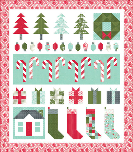 Christmas Stroll Quilt Kit by Bonnie and Camille