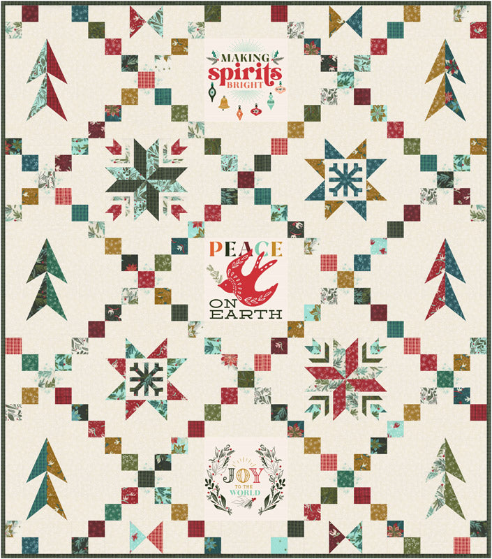 Cheer and Merriment Quilt Kit by Fancy That Design House