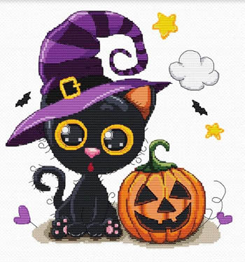 Halloween Cat by Les Petites Croix de Lucie