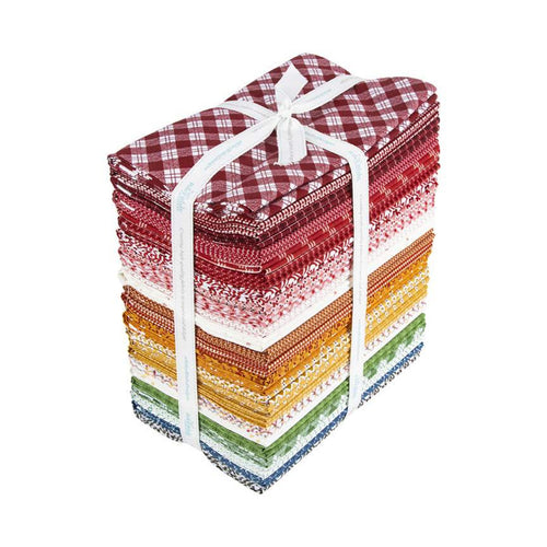 Bee Plaids - 1-YARD Bundle Barn Red by Lori Holt