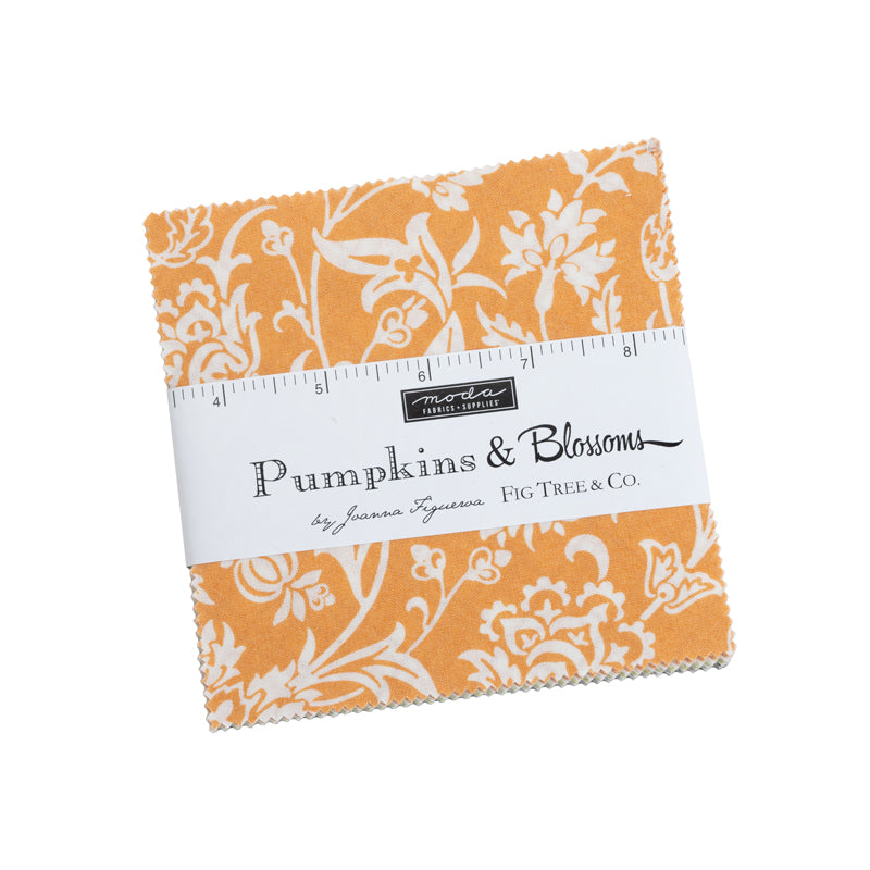 Pumpkins and Blossoms - 5 Inch Stacker (Charm Pack) by Fig Tree and Co.
