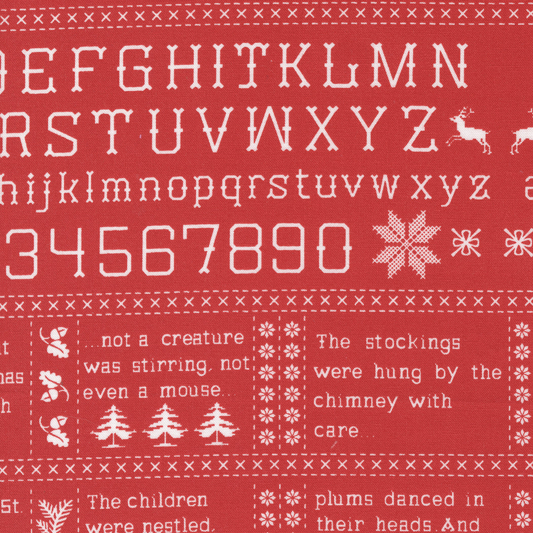 Christmas Stitched - Grandma's Sampler Poinsettia by Fig Tree and Co.