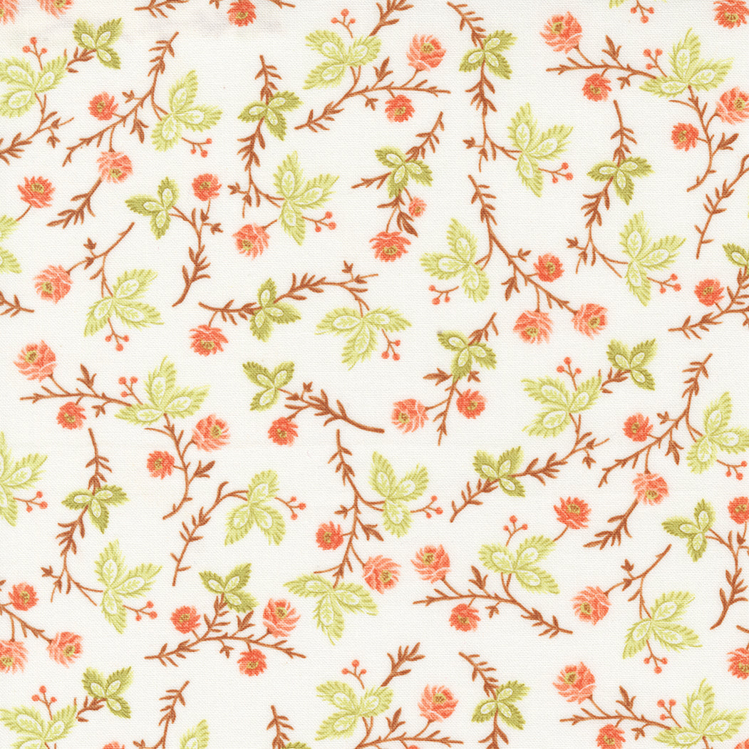 Cinnamon and Cream - Autumn Stems Cream by Fig Tree and Co.