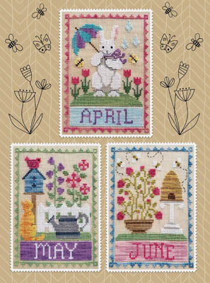 Monthly Trio - April, May, June by Waxing Moon Designs