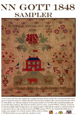 Ann Gott 1848 Sampler by Needlework Press