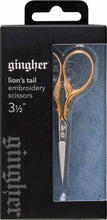 Load image into Gallery viewer, Embroidery Scissors - 3 1/2 inch Goldhandle Lion&#39;s Tail by Gingher