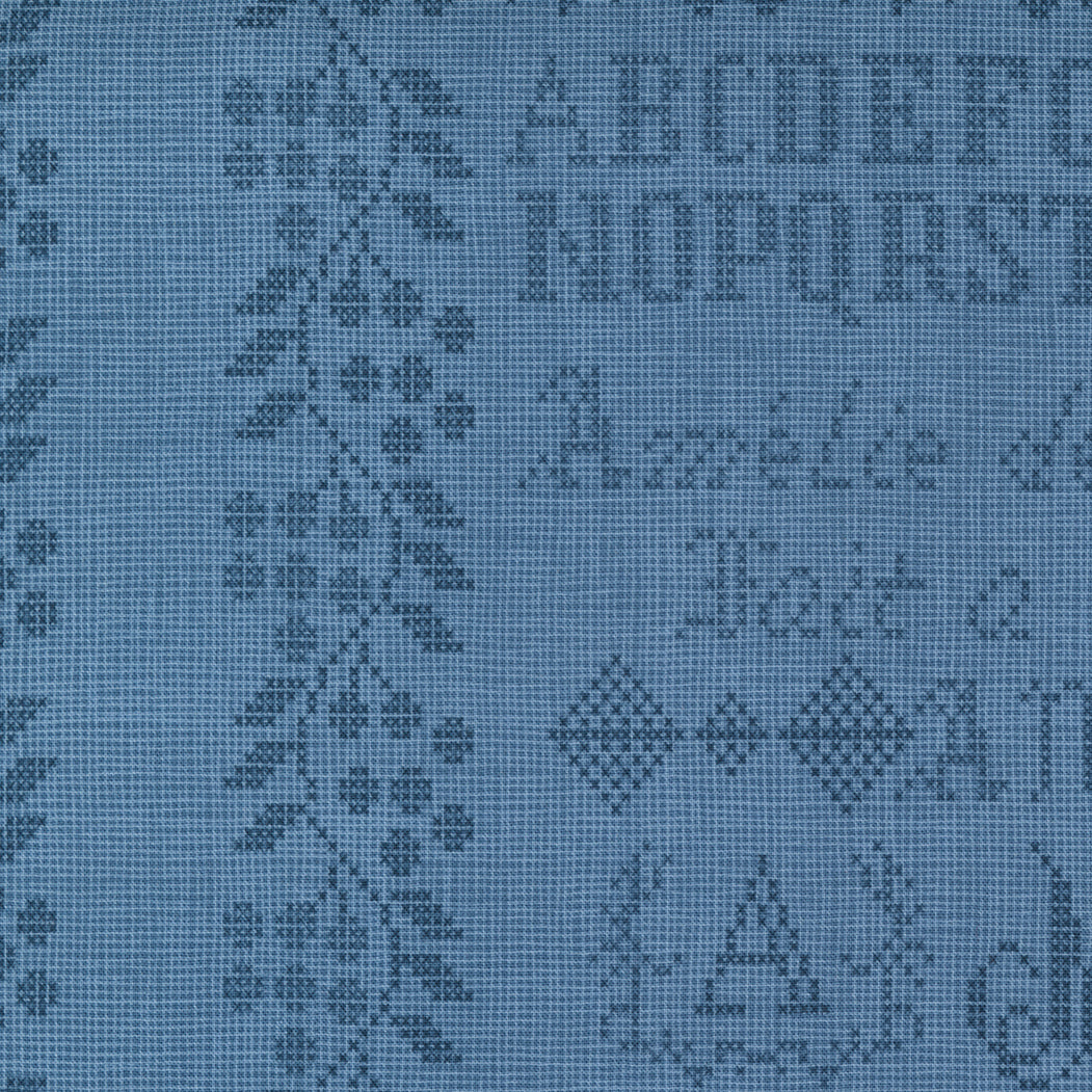 Threads That Bind - Garden Party Sampler Indigo by Blackbird Designs