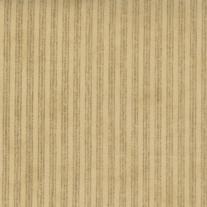 Threads That Bind - Beach house Ticking Stripe Tan by Blackbird Designs