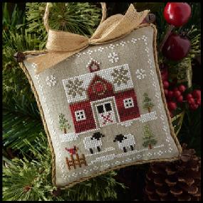 Farmhouse Christmas 1 - Little Red Barn by Little House Needleworks
