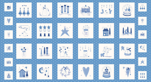 Crystal Lane - Panel French Blue by Bunny Hill Designs