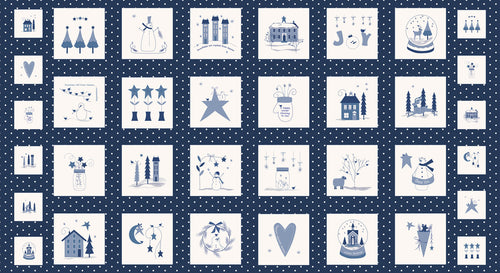 Crystal Lane - Panel Winter Blue by Bunny Hill Designs