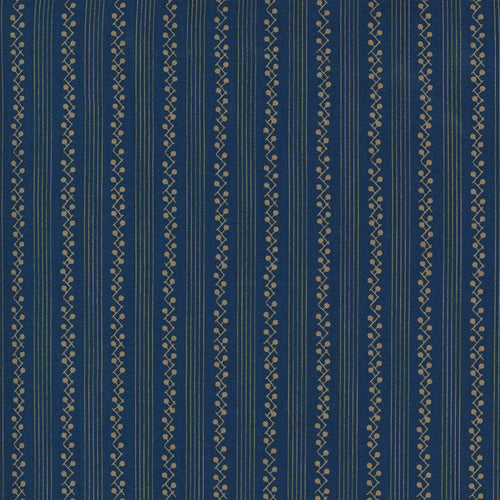 Crystal Lane - Snowberry Stripe Winter Blue by Bunny Hill Designs