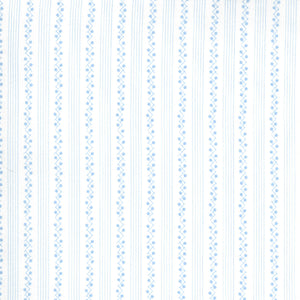 Crystal Lane - Snowberry Stripe Winter White by Bunny Hill Designs