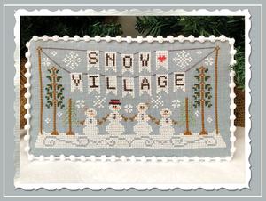 Snow Village 1 - Snow Village Banner by Country Cottage Needleworks