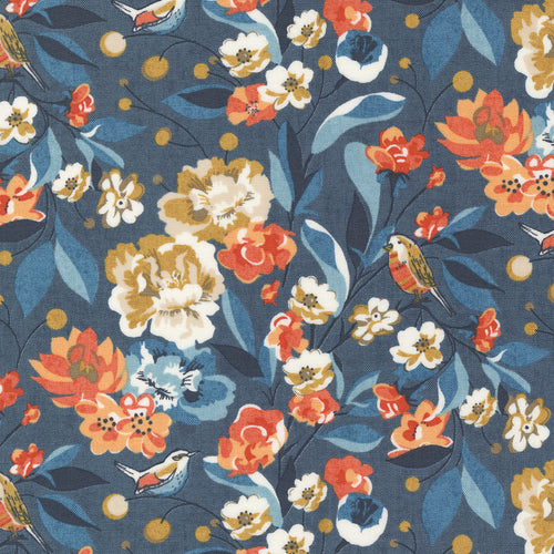 Nutmeg - Large Floral Birds Evening by BasicGrey