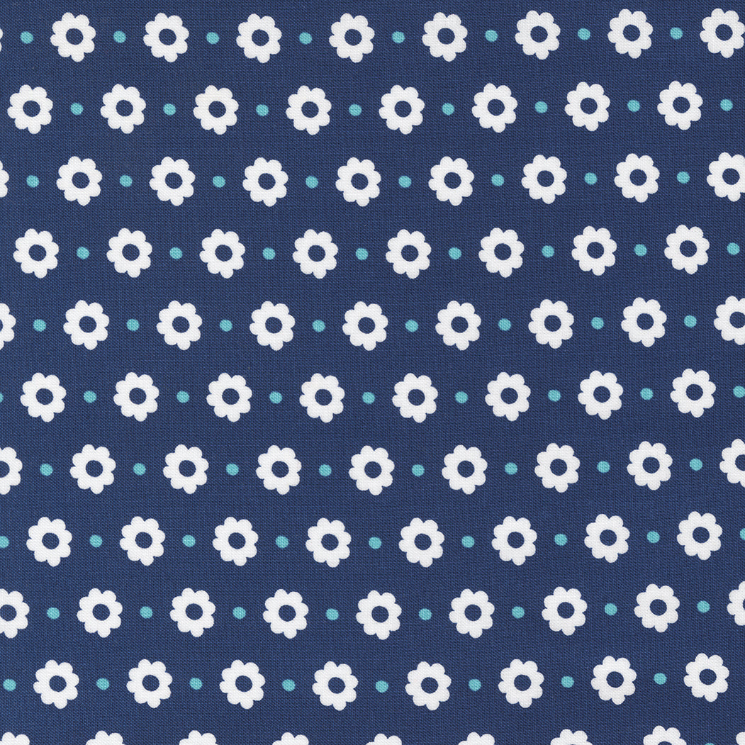 Simply Delightful - Small Floral Nautical Blue by Sherri and Chelsi