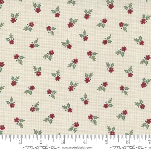 Holly Berry Tree Farm - Christmas Flowers White by Deb Strain