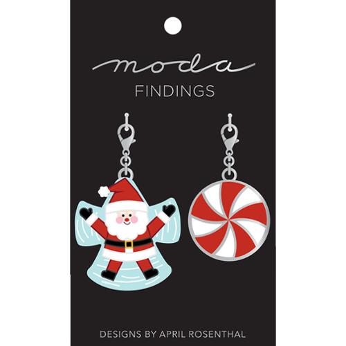 Zipper Pulls - Santa by April Rosenthal