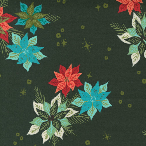 Cheer and Merriment - Poinsettia Mix Hunter by Fancy That Design House