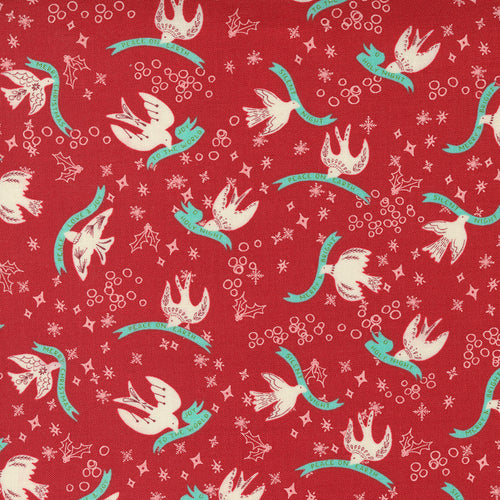 Cheer and Merriment - Good Tidings Cranberry by Fancy That Design House