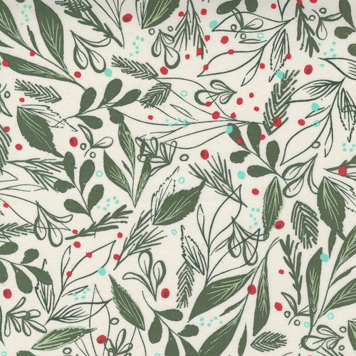 Cheer and Merriment - Winter Foliage Natural by Fancy That Design House