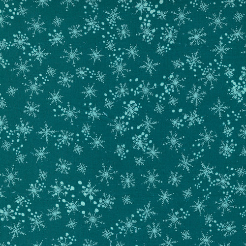 Cheer and Merriment - Snowfall Teal by Fancy That Design House