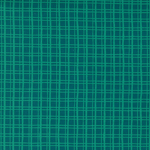 Cheer and Merriment - Christmas Check Teal by Fancy That Design House