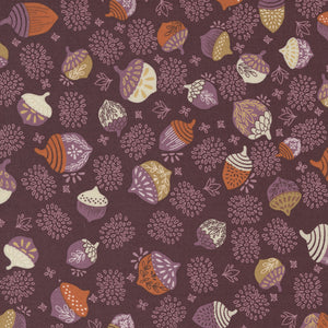 Slow Stroll - Acorn Toss Plum by Fancy That Design House