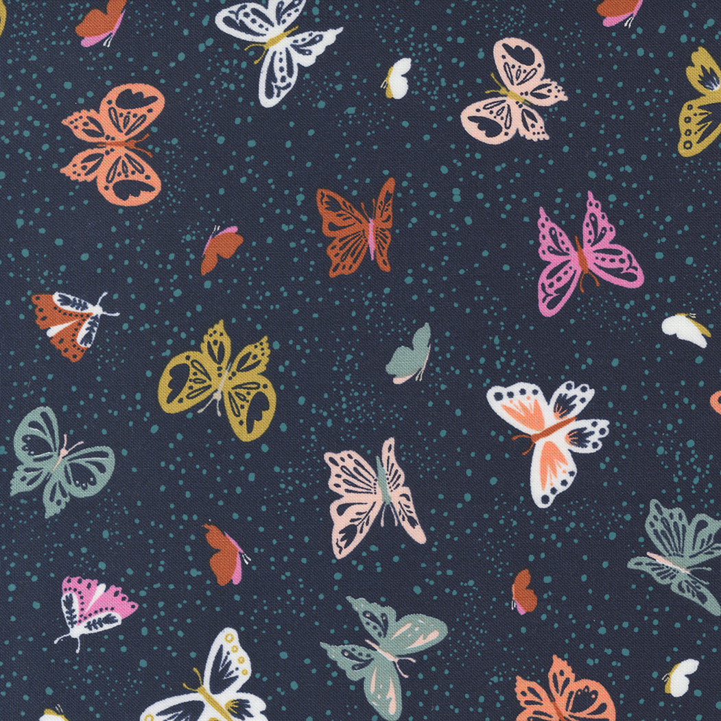 Songbook A New Page - Butterflies Navy by Fancy That Design House
