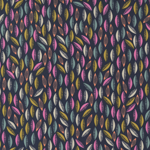 Songbook A New Page - Cascade Leaf Navy by Fancy That Design House