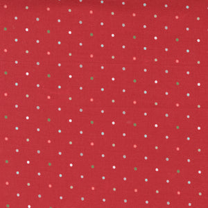 Christmas Morning - Magic Dot Cranberry by Lella Boutique