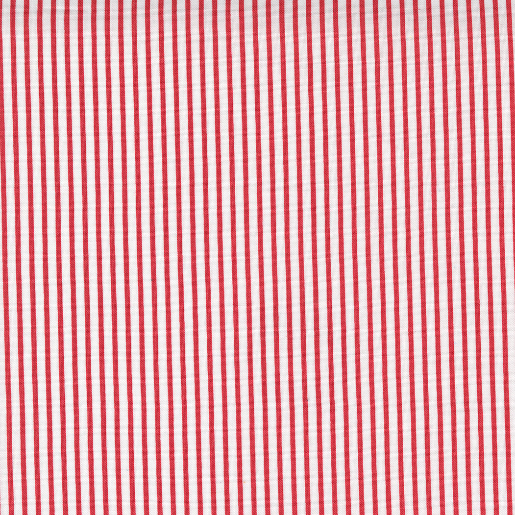 Christmas Morning - Yuletide Stripe Cranberry by Lella Boutique