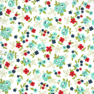 Sunday Stroll - Little Floral - Aqua by Bonnie and Camille