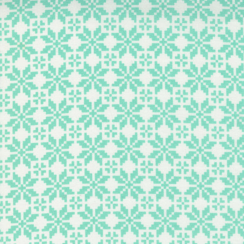 Merry Little Christmas - Christmas Sweater Cream Aqua by Bonnie and Camille