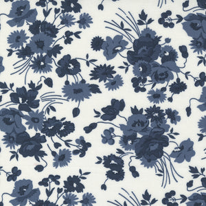 Nantucket Summer - Somerset Florals Cream Navy by Camille Roskelley