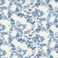 Nantucket Summer - Surfside Floral Cream Blue by Camille Roskelley