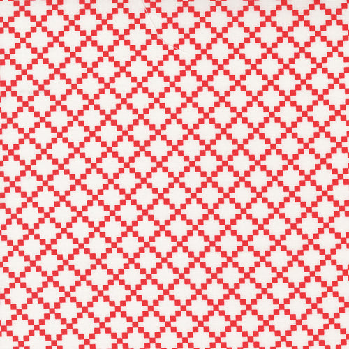 Dwell - Nine Patch Cream Red by Camille Roskelley