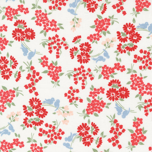 Dwell - Songbird Cream Red by Camille Roskelley