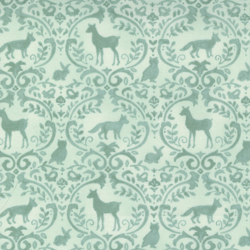 Effie's Woods - Woodland Damask Mint by Deb Strain