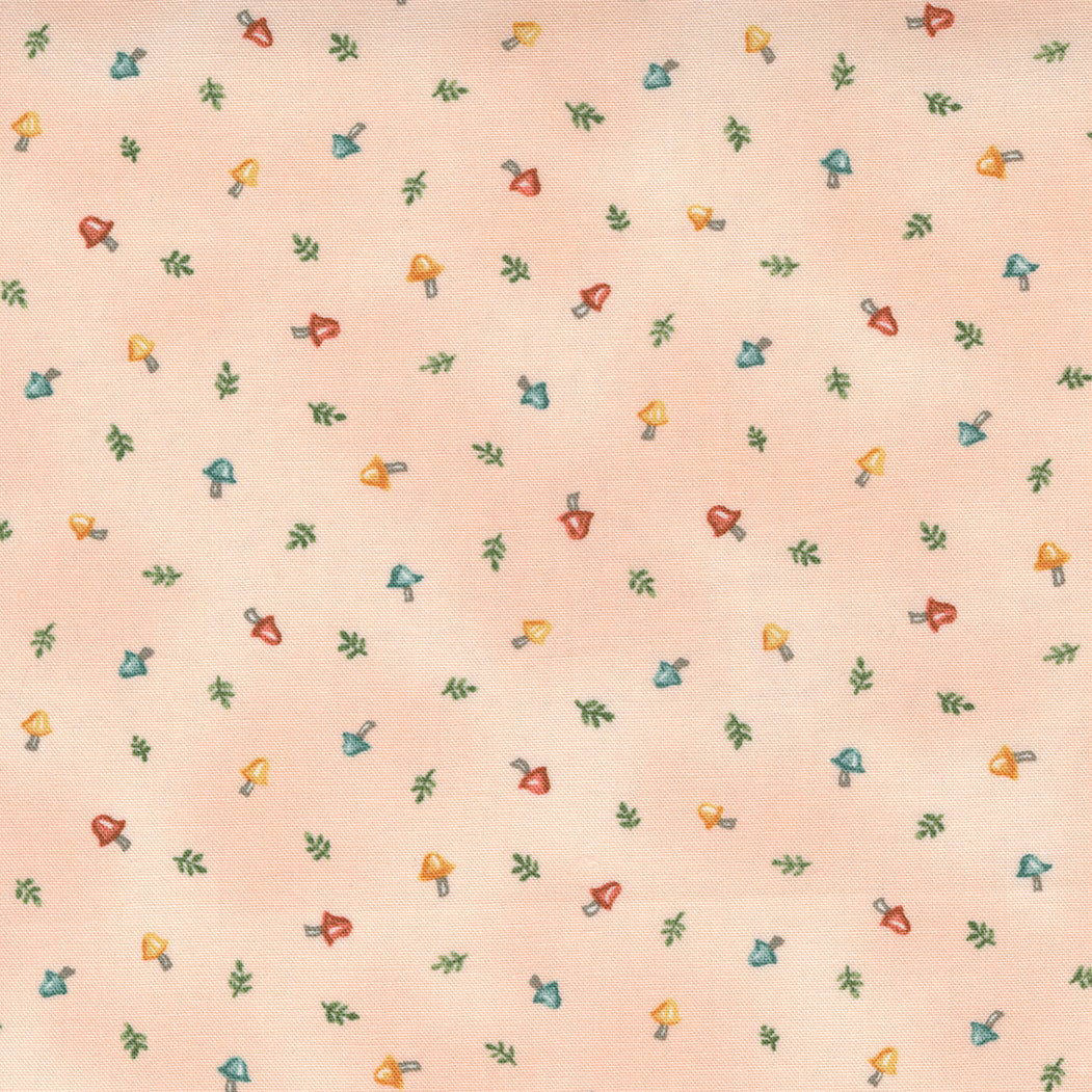Effie's Woods - Tiny Mushrooms Blush by Deb Strain