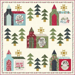Christmas Chapel Quilt Kit by Fancy That Design House