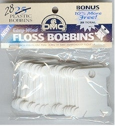 Plastic Floss Bobbins - DMC pkg of 28