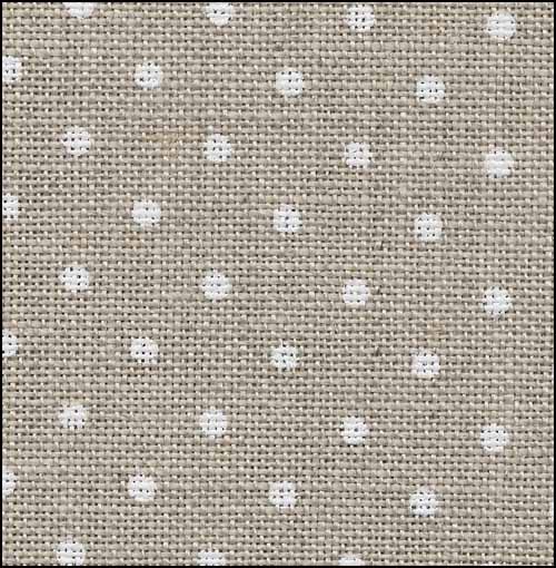 Cross Stitch Cloth - 32 Count Linen - Raw with White Dots by Zweigart