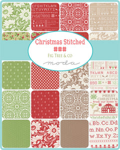 Christmas Stitched Fat Quarter Bundle by Fig Tree and Co.