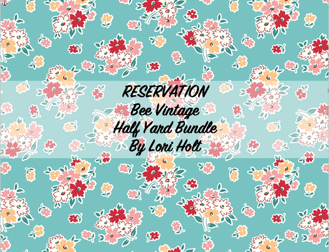 RESERVATION - Bee Vintage Half Yard Bundle by Lori Holt