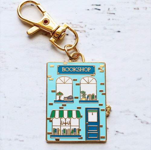Charm - Bookshop Main Street Enamel Charm by Flamingo Toes