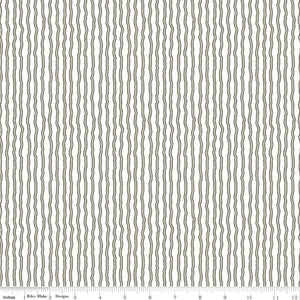 Hungry Animal Alphabet - Wavy Stripe Charcoal by J. Wecker Frisch