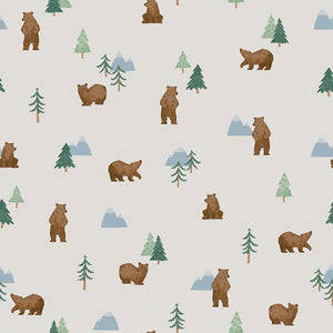 Camp Woodland - Grizzly Bears Off White by Natalia Juan Abello