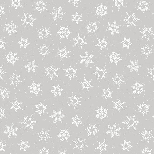 Winterland - Snowflakes Gray by Amanda Castor
